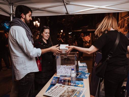 Stand sorteos Shopping night 2022